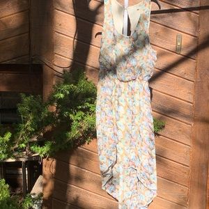 Floral high low dress